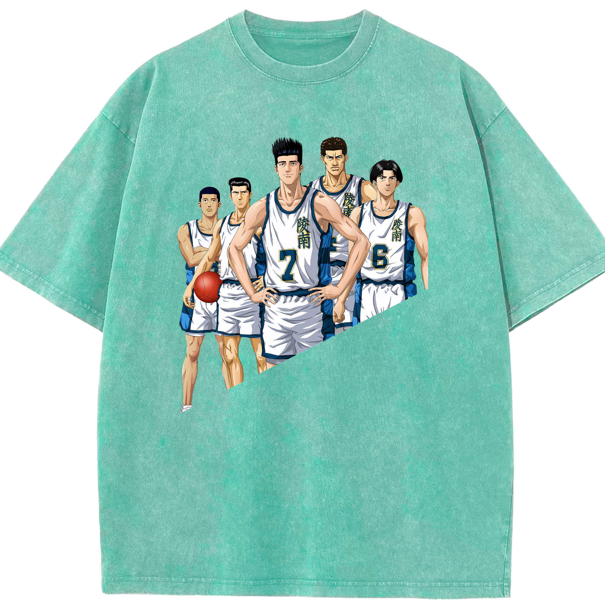 （画像用） SLAM DUNK／スラムダンク 綿100% ヴィンテージ風 半袖Tシャツ（フロントプリント）